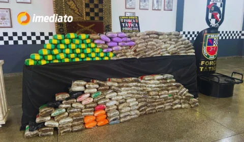 Polícia Militar apreende 225 tabletes de drogas escondidos em pneus de caminhão abandonado na avenida das Torres