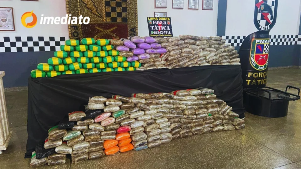 Polícia Militar apreende 225 tabletes de drogas escondidos em pneus de caminhão abandonado na avenida das Torres