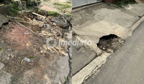 Moradores denunciam serviço mal feito da Prefeitura e cobram reparos em ruas esburacadas na Compensa 3
