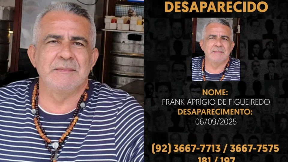 Polícia Civil divulga imagem de homem desaparecido na zona sul de Manaus