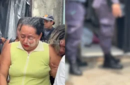 Veja o vídeo: Filha chega para reconhecer corpo da mãe assassinada pelo próprio filho no Nova Vitória