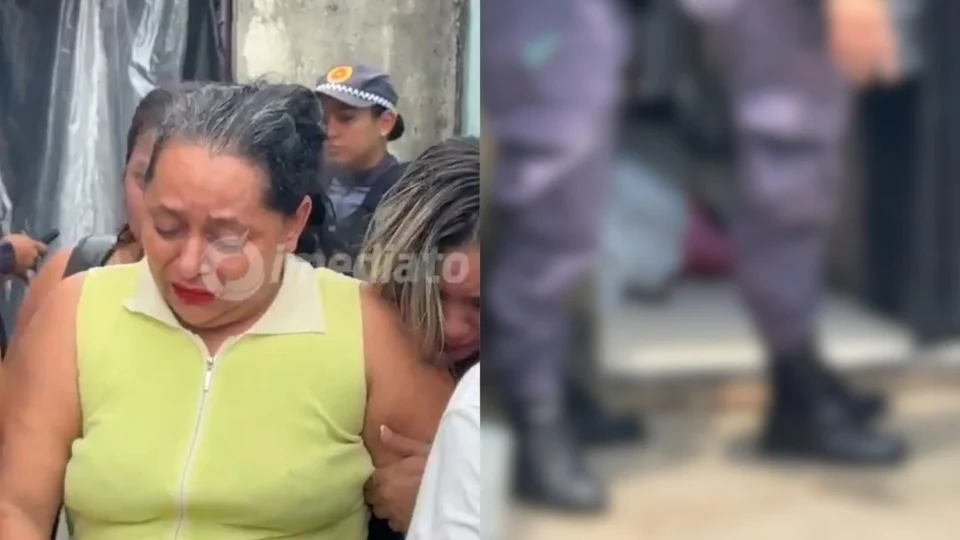 Veja o vídeo: Filha chega para reconhecer corpo da mãe assassinada pelo próprio filho no Nova Vitória