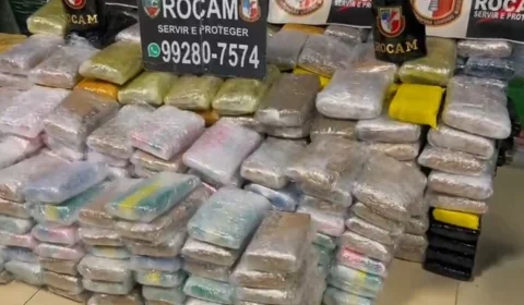 Veja o vídeo: Polícia Militar do Amazonas apreende quase meia tonelada de drogas em operação da Rocam