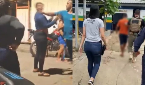 Veja: Covarde que agrediu mulher com tapas e chutes é preso no interior do AM; Delegado diz que ataque foi motivado por ciúmes