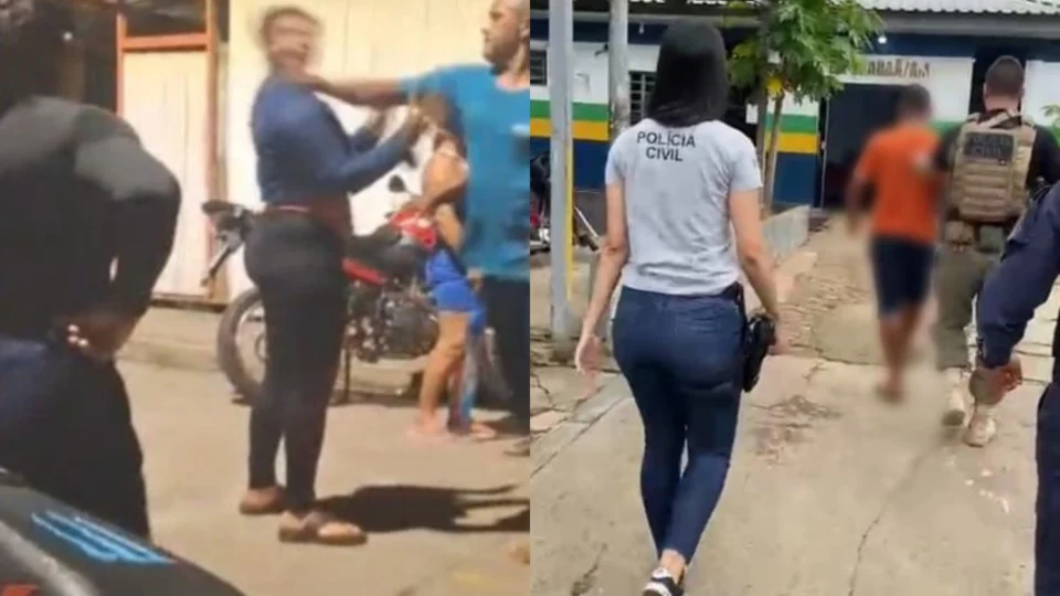 Veja: Covarde que agrediu mulher com tapas e chutes é preso no interior do AM; Delegado diz que ataque foi motivado por ciúmes