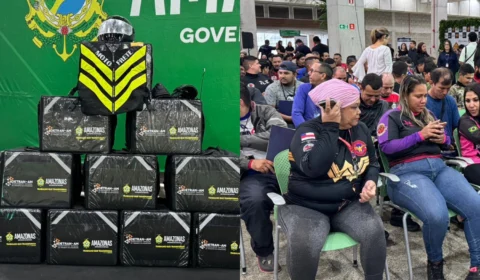 Wilson Lima entrega kits de segurança e qualificação para 250 motociclistas em Manaus