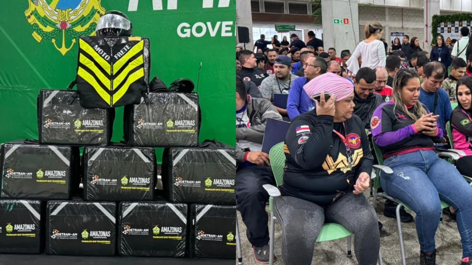 Wilson Lima entrega kits de segurança e qualificação para 250 motociclistas em Manaus