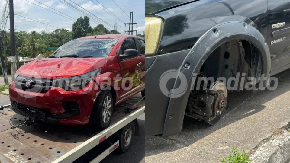 Veja o vídeo: Capotamento na Av. Rodrigo Otávio deixa dois veículos danificados, mas sem vítimas graves