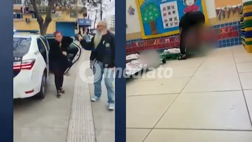 Veja o vídeo: Funcionária de creche municipal é presa após jogar no chão e puxar cabelo de crianças de 3 e 4 anos