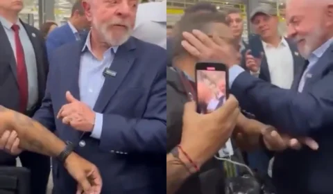 Veja o vídeo: Fotógrafo emociona Lula com declaração de amor e tatuagem em homenagem durante evento na Bahia