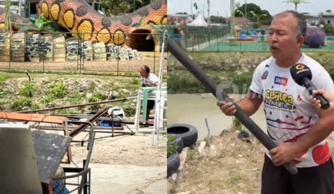 Veja o vídeo: Ambulantes recebem ordem de despejo da Prefeitura por trabalhar na calçada do ‘Parque Gigantes da Floresta’