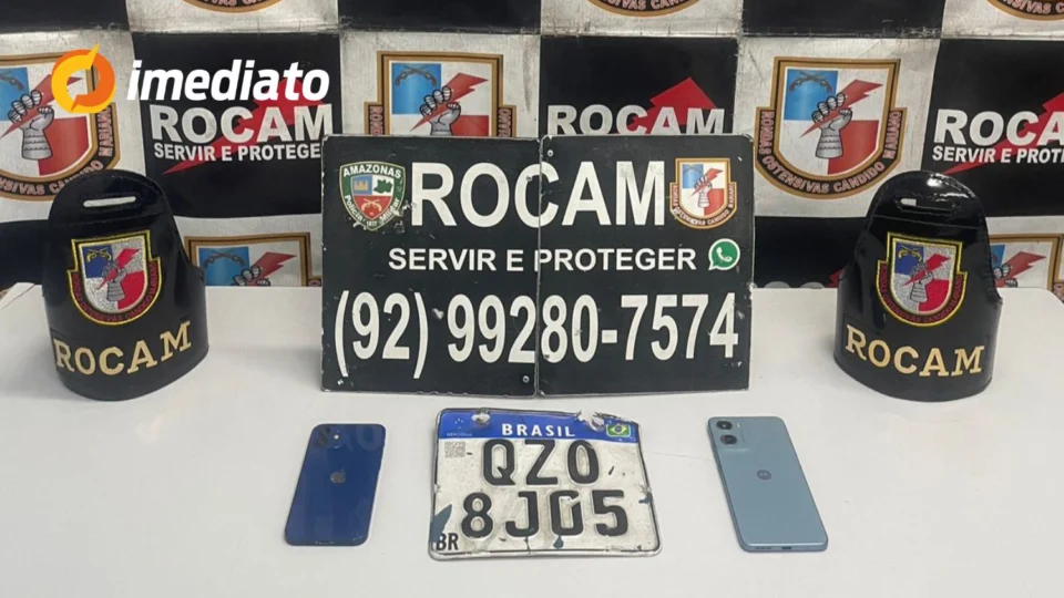 Dupla é presa pela ROCAM com celulares roubados durante patrulhamento no bairro Manoa