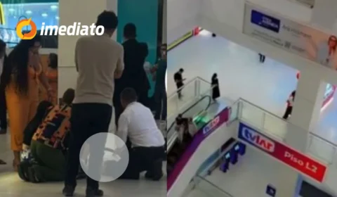VEJA VÍDEO: Homem é baleado durante tiroteio dentro do Shopping Ponta Negra, em Manaus