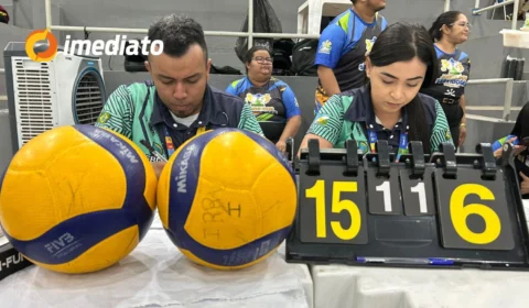 Servidores municipais se destacam em jogos de vôlei durante a 9ª edição do Jogo dos Servidores 2025 em Boa Vista