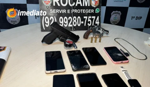 ROCAM prende dois suspeitos de assalto em motocicleta durante abordagem em Manaus