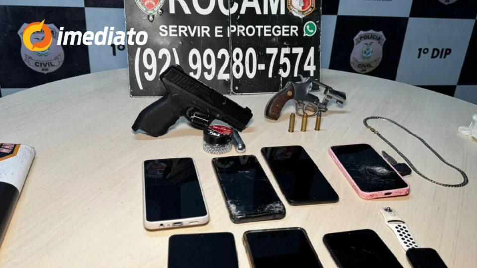 ROCAM prende dois suspeitos de assalto em motocicleta durante abordagem em Manaus