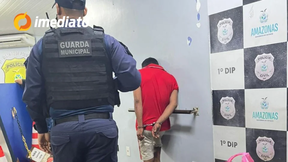 VÍDEO: Guarda Municipal captura suspeito de assalto com faca de mesa no centro de Manaus