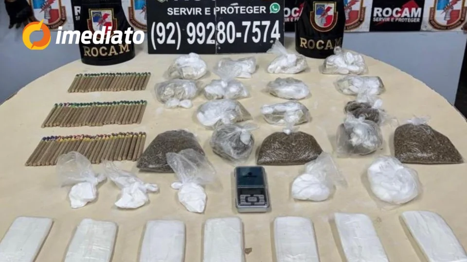 ROCAM apreende drogas no Beco Vitória Régia, bairro Mauazinho