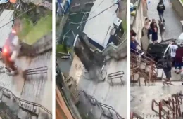 VÍDEO: Câmeras registram carro despencando de escadaria após motorista passar mal