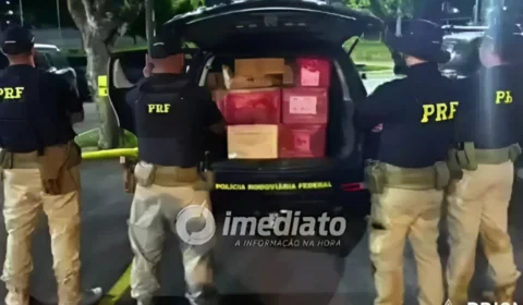 PRF apreende caminhão com 1.500 iPhones escondidos em sacos de batatas na BR-174