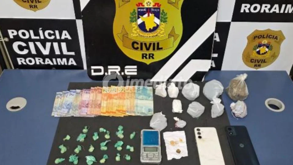 Homem é preso por tráfico de drogas em residência usada como ponto de venda no bairro Cauamé, em Boa Vista