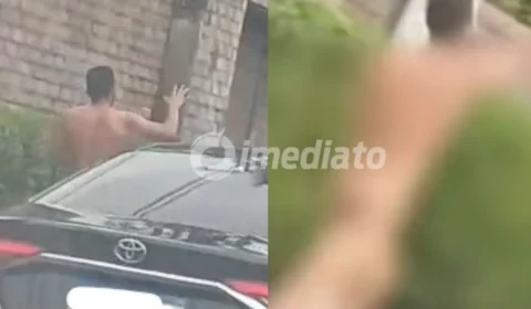 VÍDEO: Motorista registra homem correndo peladão pela avenida Mário Ypiranga, em Manaus
