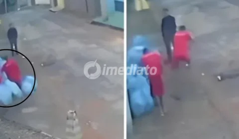 VÍDEO: Preso foge ao se misturar a detentos que descartavam lixo fora do presídio