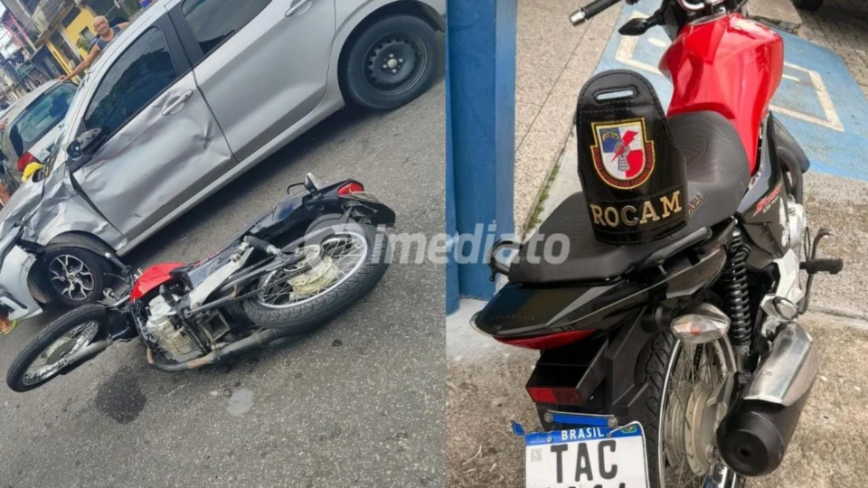 Dupla foge da ROCAM em alta velocidade, causa acidente e acaba presa no bairro Compensa