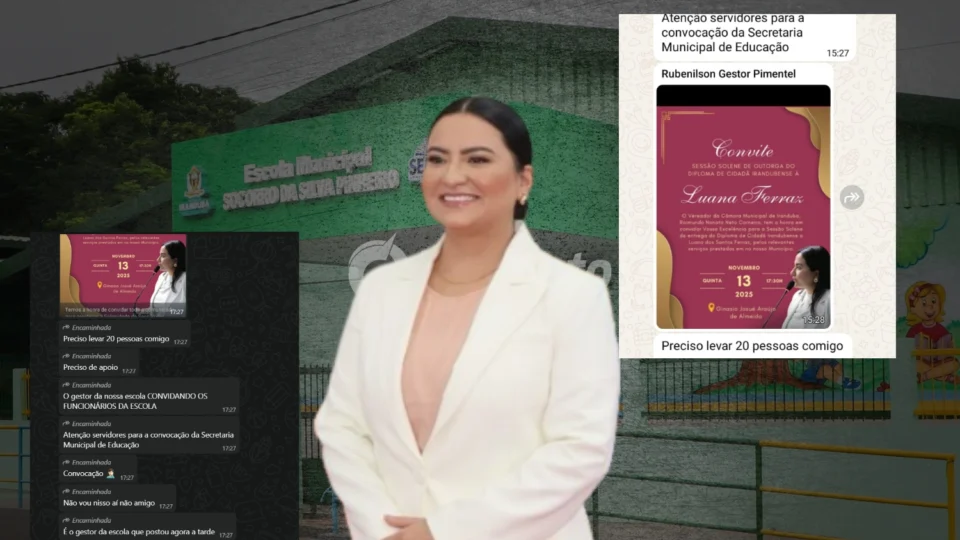 Servidores da Educação de Iranduba denunciam coação para participar de evento político ligado à esposa do prefeito Augusto Ferraz