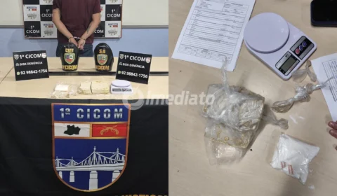 Veja o vídeo: Polícia Militar do Amazonas prende traficante com 1kg de cocaína no bairro Praça 14