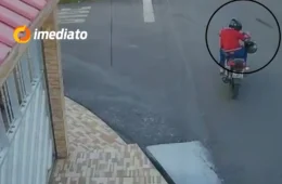 VÍDEO: Morador reage e arremessa objeto em bandido que assaltou casal no bairro Nova Cidade