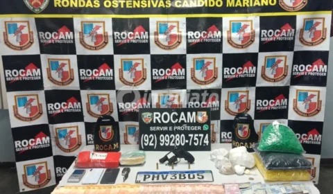 Foragido do Pará e comparsa são presos pela ROCAM transportando drogas em Manaus