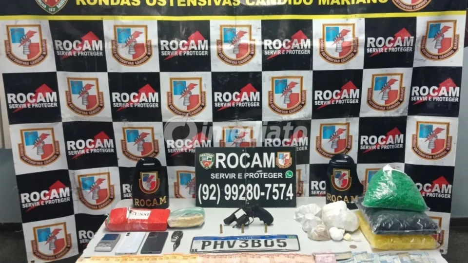 Foragido do Pará e comparsa são presos pela ROCAM transportando drogas em Manaus