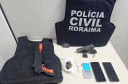 Operação Kairós prende dois suspeitos de homicídio e apreende armas, drogas e veículo em Roraima