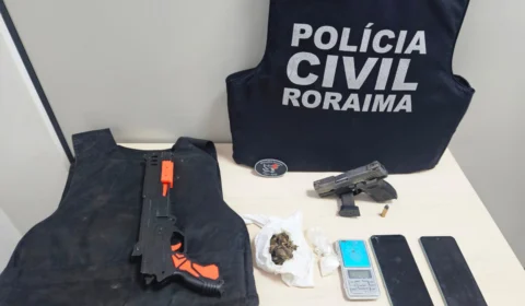 Operação Kairós prende dois suspeitos de homicídio e apreende armas, drogas e veículo em Roraima