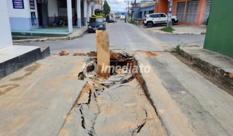 Buraco aumenta em dois dias e moradores do Japiim cobram providências da Seminf