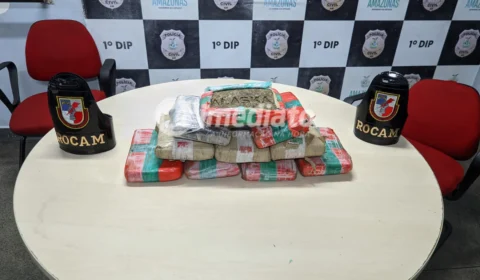 ROCAM apreende 10 tabletes de maconha tipo skank em kitnet no bairro Flores