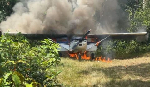 FAB intercepta aeronave suspeita vinda da Venezuela na região da Reserva Yanomami, em Roraima