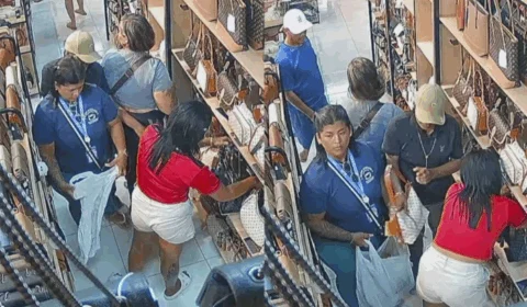 VÍDEO: Câmeras flagram grupo suspeito de furtos a lojas no Centro de Manaus