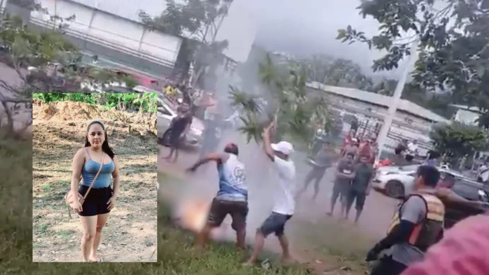 Imagens fortes: Mulher morre após ser atingida por cabo de alta tensão derrubado por queda de árvore na AM-070