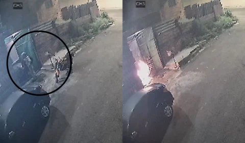 Veja vídeo: Homem ateia fogo em carro estacionado em garagem no Cidade de Deus