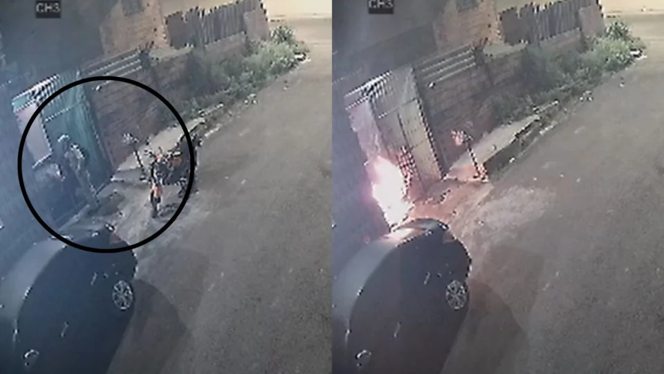 Veja vídeo: Homem ateia fogo em carro estacionado em garagem no Cidade de Deus