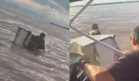 Veja: Casal de pescadores é resgatado após passar horas à deriva no rio Solimões em Manacapuru