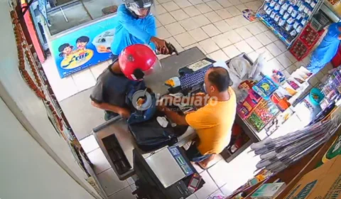 Assaltantes rendem funcionários e clientes durante roubo a mercadinho na Colônia Terra Nova 3