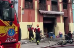 Veja vídeo: Incêndio de grandes proporções destrói mercadinho no Centro de Manaus