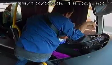 VÍDEO: vendedor de bombons agride motorista de ônibus em Manaus
