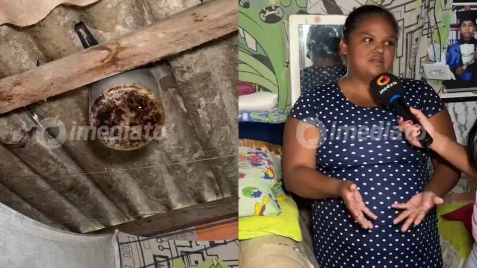 Veja o vídeo: Moradora do Mauazinho pede ajuda após perder telhado durante forte temporal neste sábado (20)
