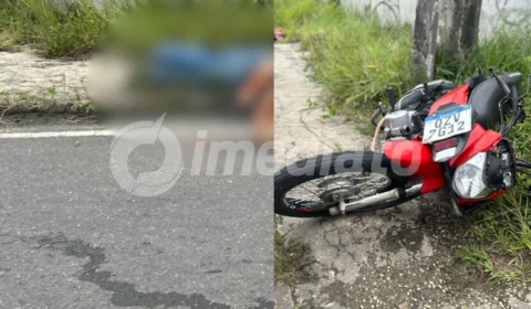 Vídeos: Pai morre esmagado e filha sofre fraturas graves nas pernas após acidente entre moto e carreta em Santa Etelvina