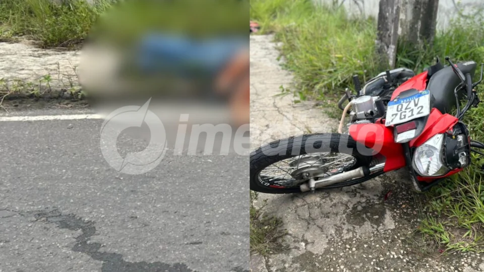 Vídeos: Pai morre esmagado e filha sofre fraturas graves nas pernas após acidente entre moto e carreta em Santa Etelvina