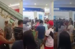 VÍDEO: Escada rolante trava e causa queda de clientes em shopping de Manaus